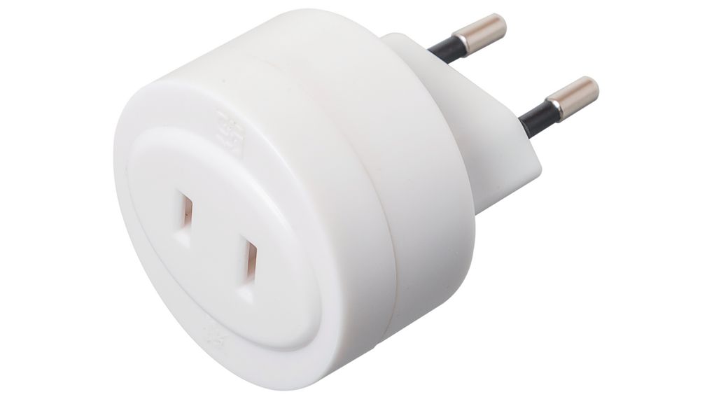 Reiseadapter USA - CH, US-Steckdose Typ A - Schutzkontaktstecker Typ C (CEE 7/16) , 6.3A